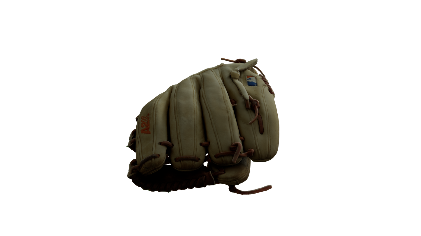 Photoscanned Baseball Glove 3D Asset