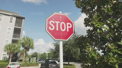 Stopsign Replacement VFX Footage