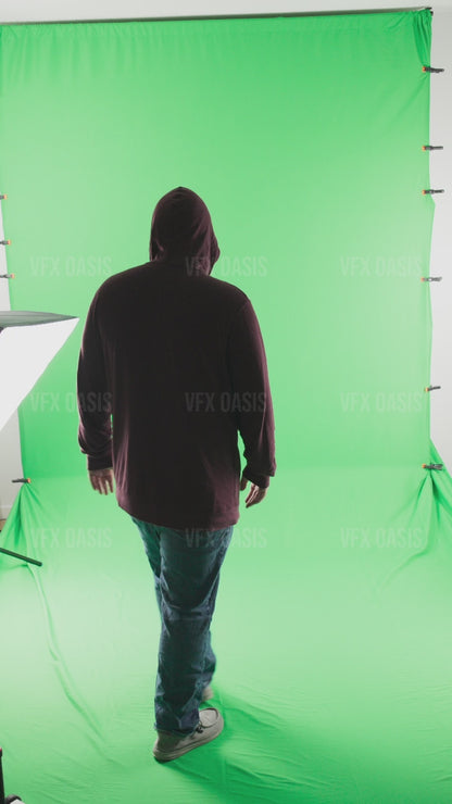 Actor on Green Screen VFX Footage