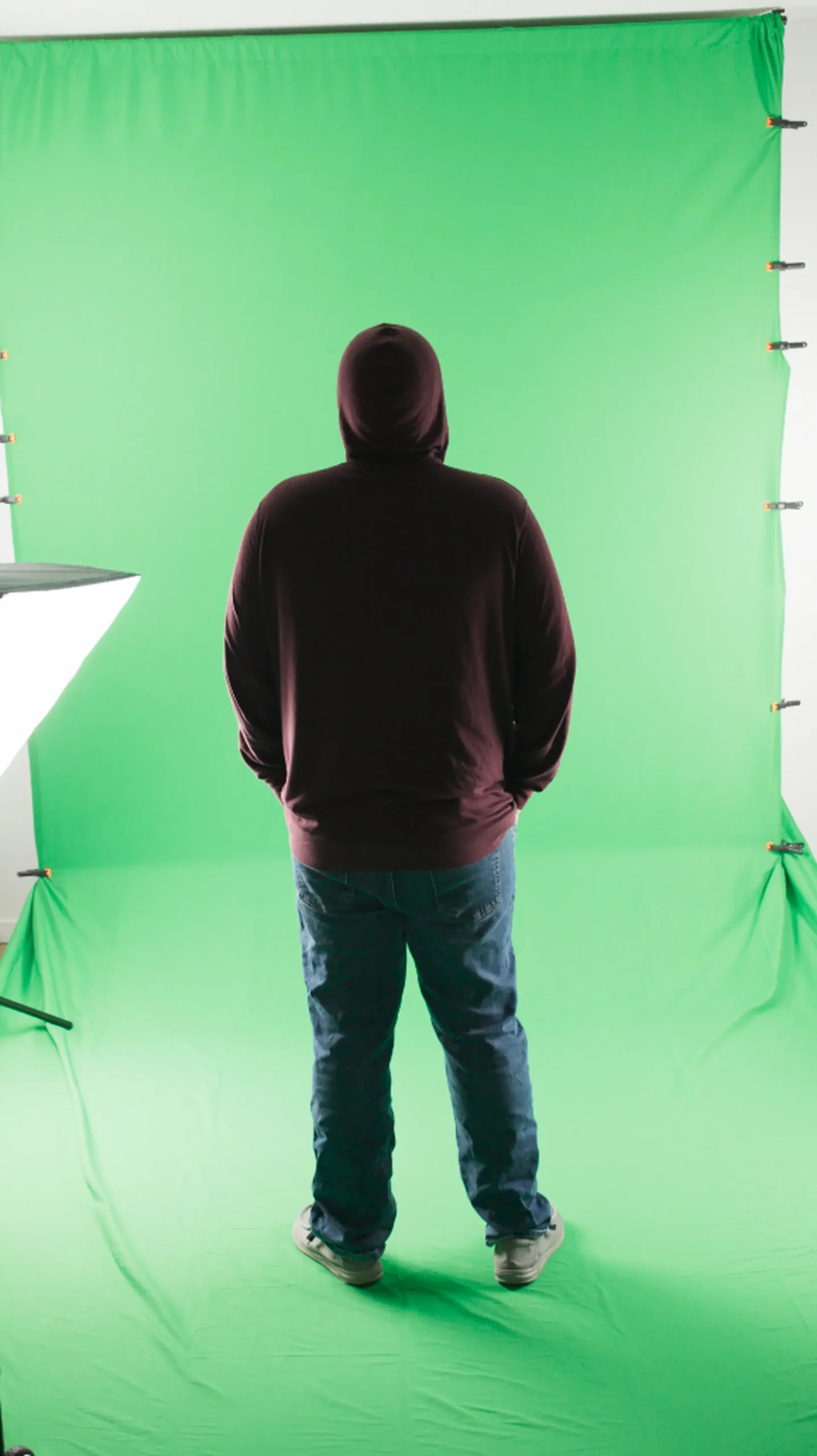 Actor on Green Screen VFX Practice Footage
